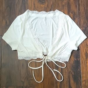 lace cropped shrug